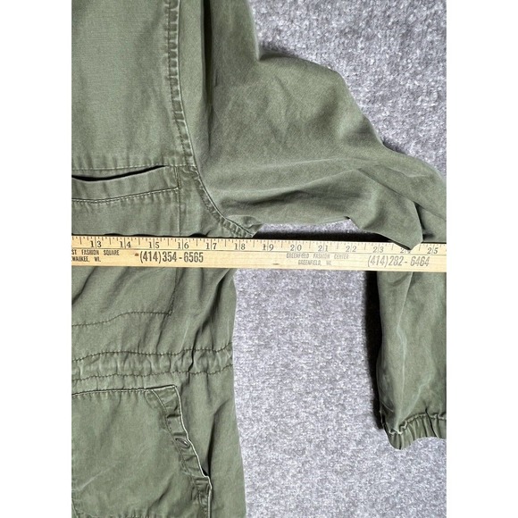 Old Navy Long Sleeve Utility Cargo Field Jacket Womens Small Green Pockets Zip - Picture 15 of 16